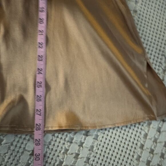 Eileen Fisher Shirt Silk Spandex Button Up Long Sleeve Top Women’s S/P Brown - Picture 7 of 8